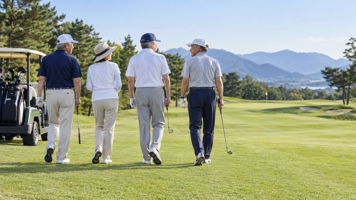 60代〜70代の日本人ゴルファー4人